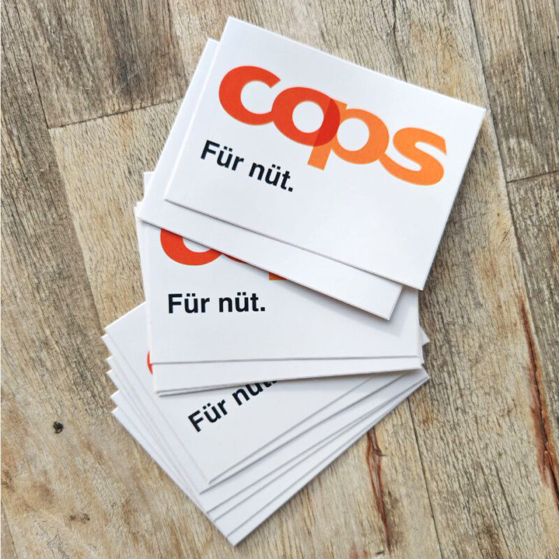 Cops für nüt - Stickers 10x