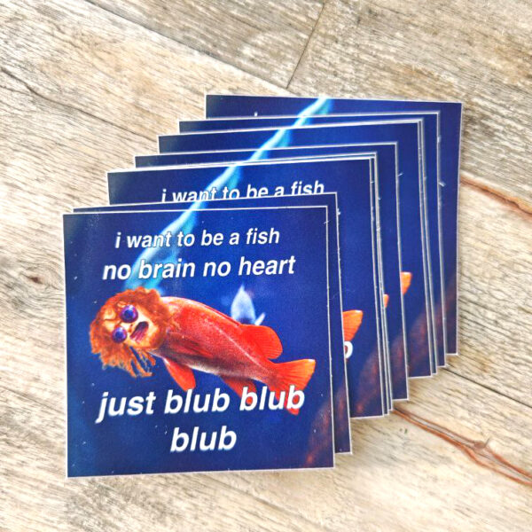 blub blub blub - Stickers 10x
