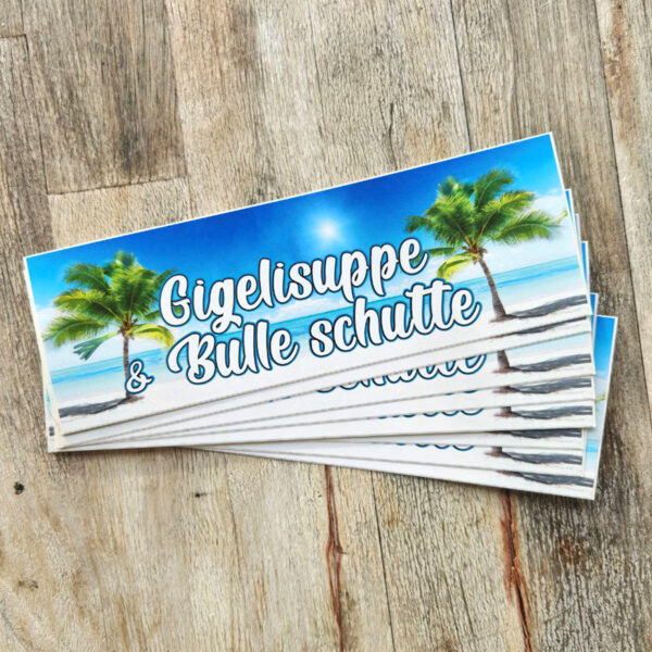 Gigelisuppe & Bulle schutte - Stickers 10x
