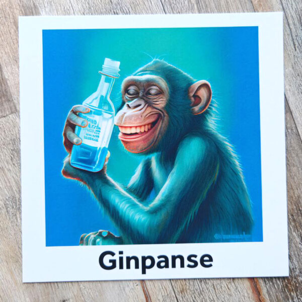 Ginpanse - Postkarte