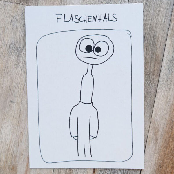Flaschenhals - Postkarte